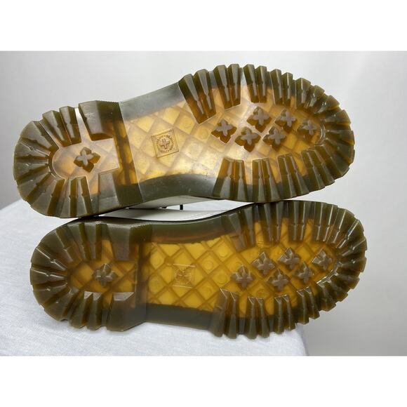 Dr. Martens Luana Combat Boots White Leather Women's 6 Lace Up 7 Eye Grunge Boho - Picture 9 of 10